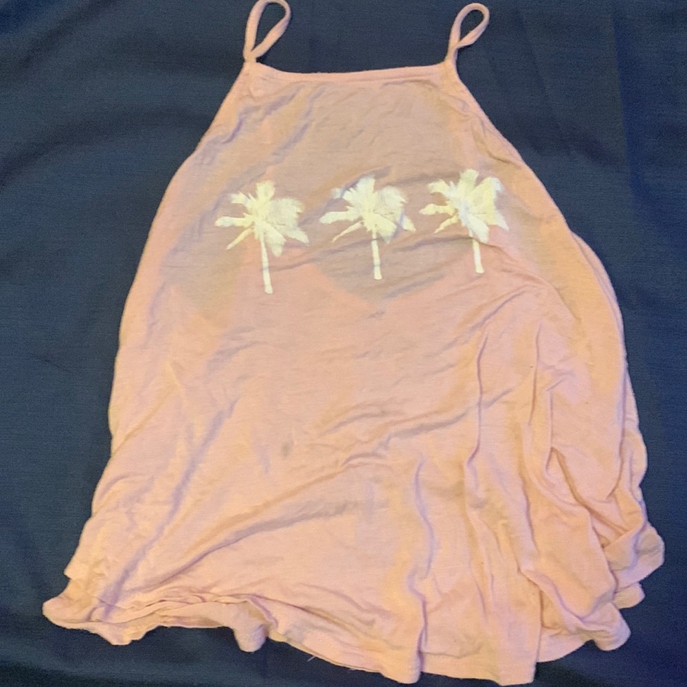 Pink tank top with Palm trees